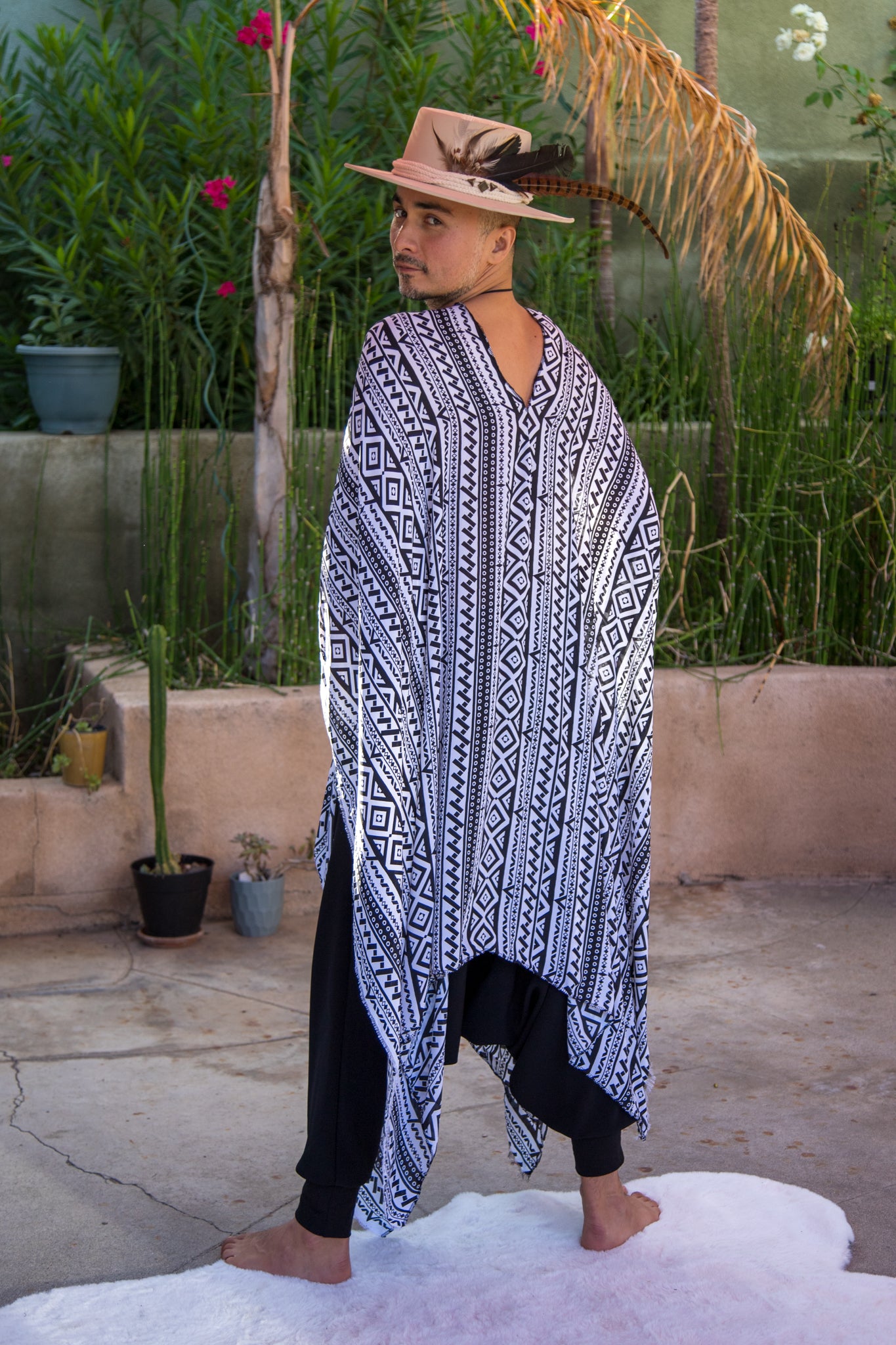 Patterns | Chiffon Open Poncho | Him