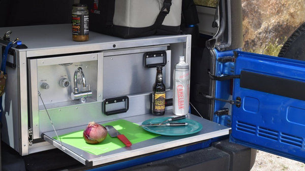 The Wrangler Camping System - Slide-Out Jeep Kitchen - Trail Kitchens