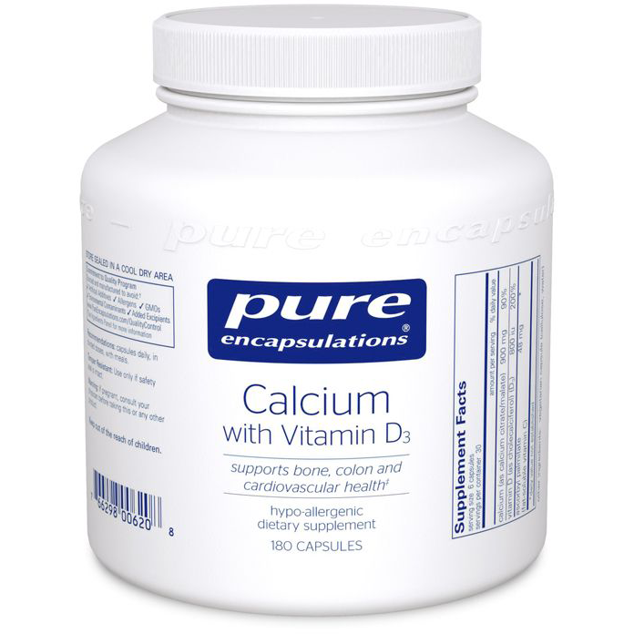 Pure Encapsulations - Calcium with Vitamin D3 - 180 Capsules