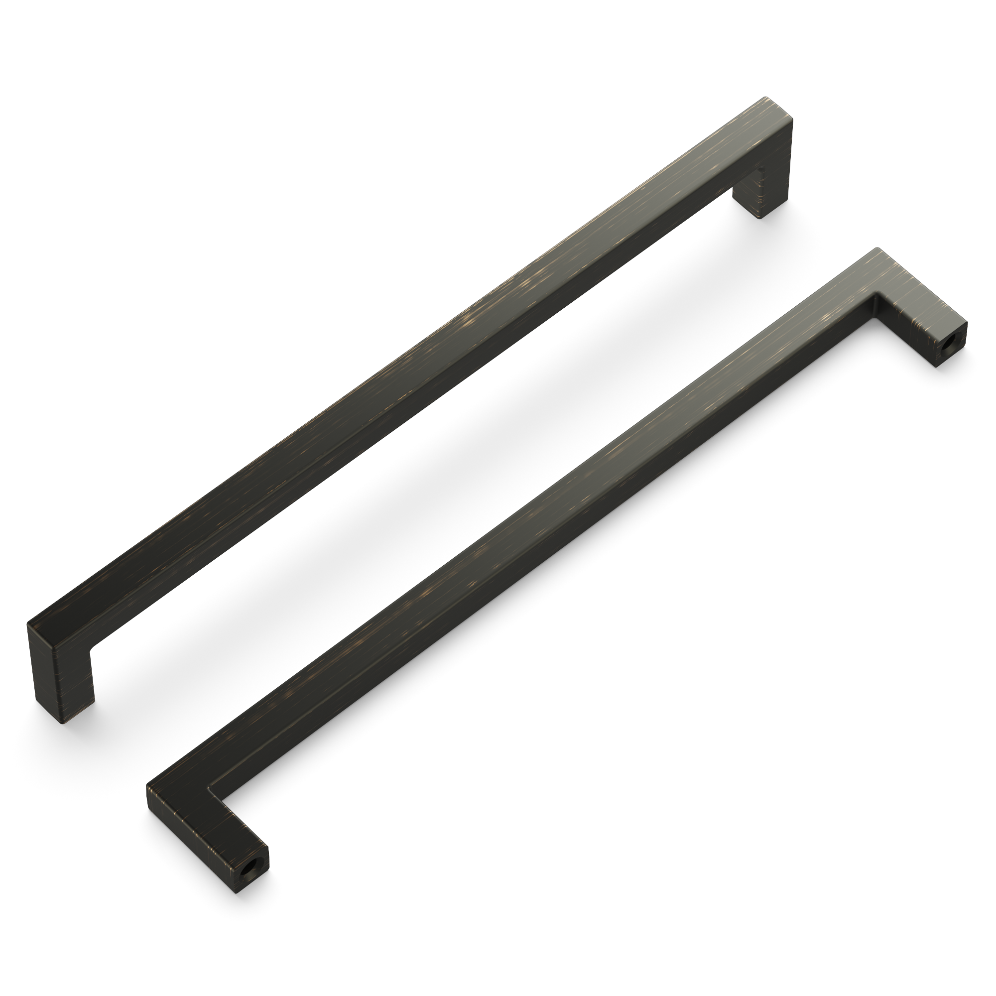 HICKORY HARDWARE Bridges Collection 6-5/16 in. (160 mm) C-C Oil-Rubbed  Bronze Highlighted Finish Cabinet Door and Drawer Pull P3235-OBH - The Home  Depot