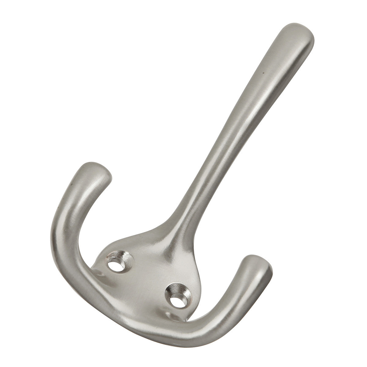 4-1/2 in. Brushed Nickel Heavy Duty Triple Coat Hook