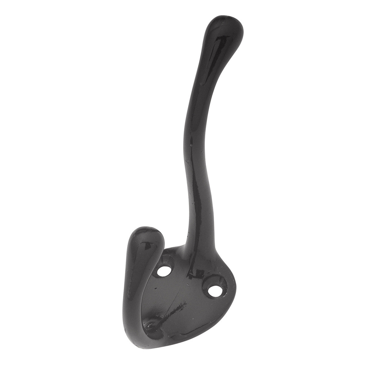 Double Prong Dark Oil Rubbed Bronze Finished Hat and Coat Hook with Ball Ends UNIQANTIQ Hardware Supply