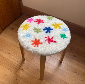 Sustainable Tufted Stool by Point Angel
