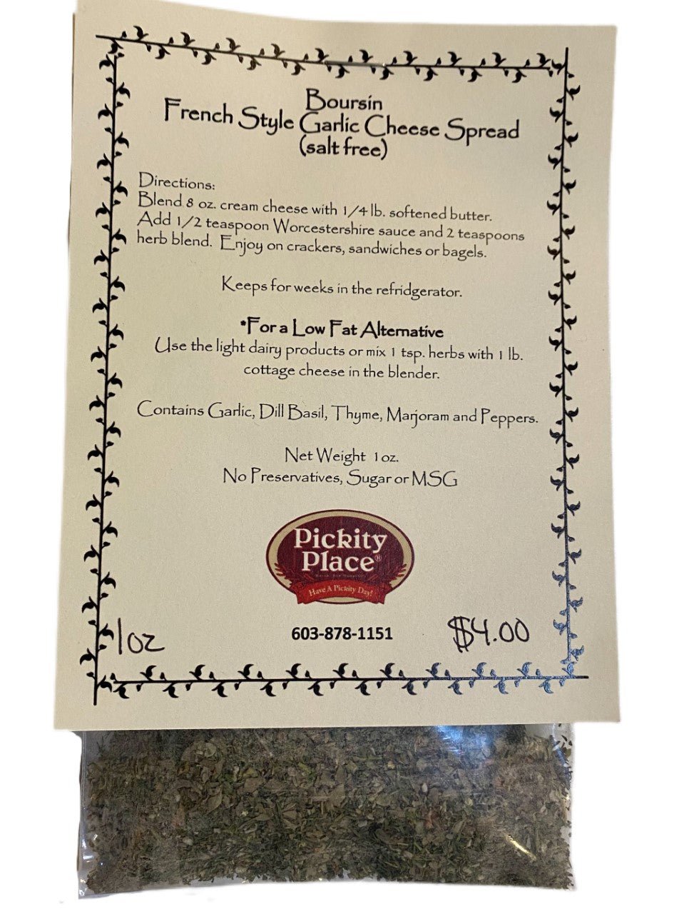 Pickity Place — Herb Salt Substitute