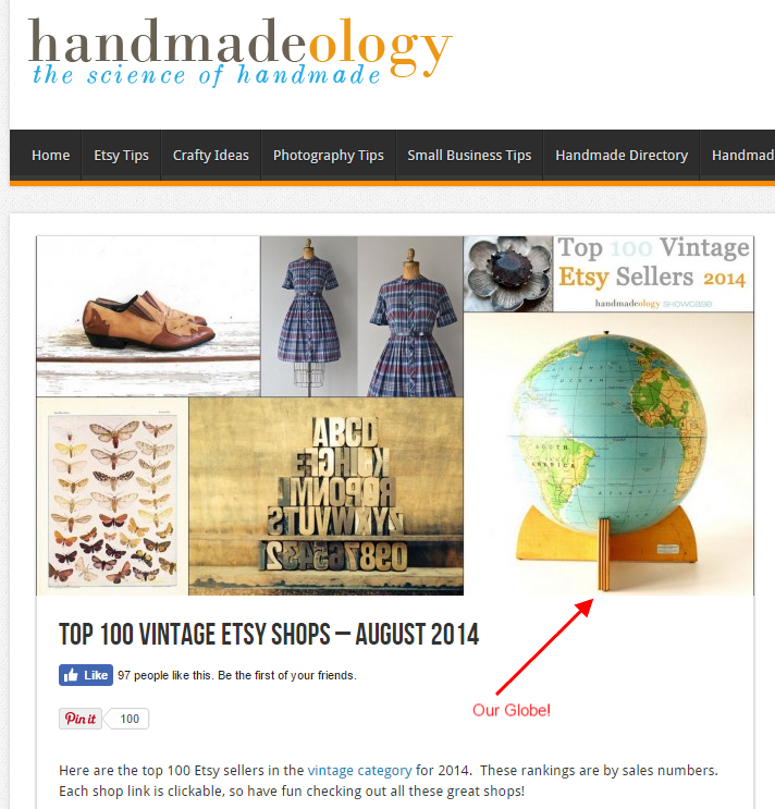 Top 100 Etsy Shops August 2014