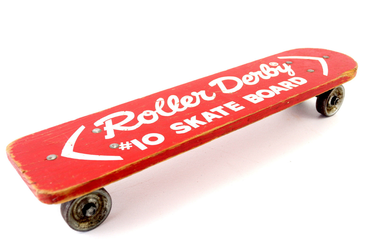 Roller Derby Wood Skateboard with Steel Wheels (c.1950s) –