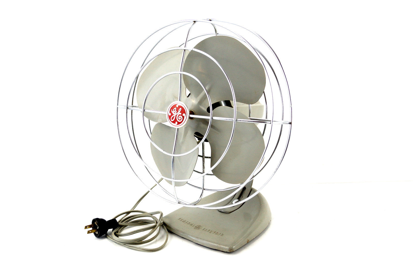 Vintage Industrial Open Cage Oscillating Fan By General Electric C19 Thirdshiftvintagecom