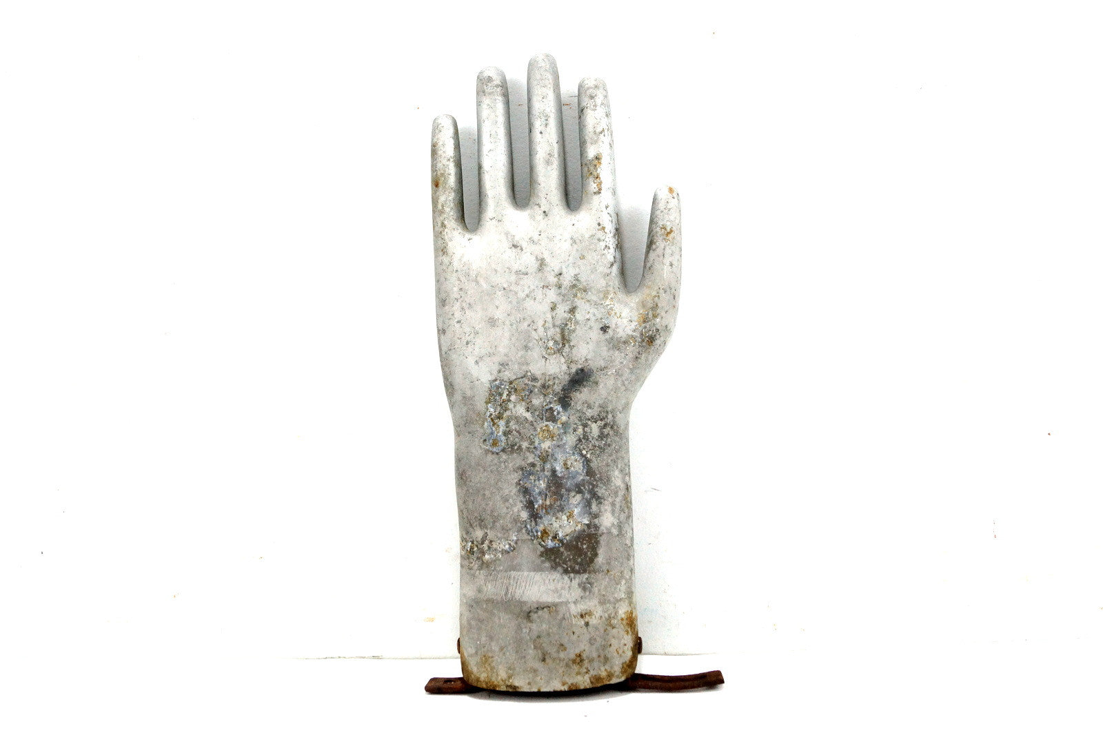 Vintage Aluminum Glove Mold, Silver Metal Hand, 13 inches tall (c.1970 ...