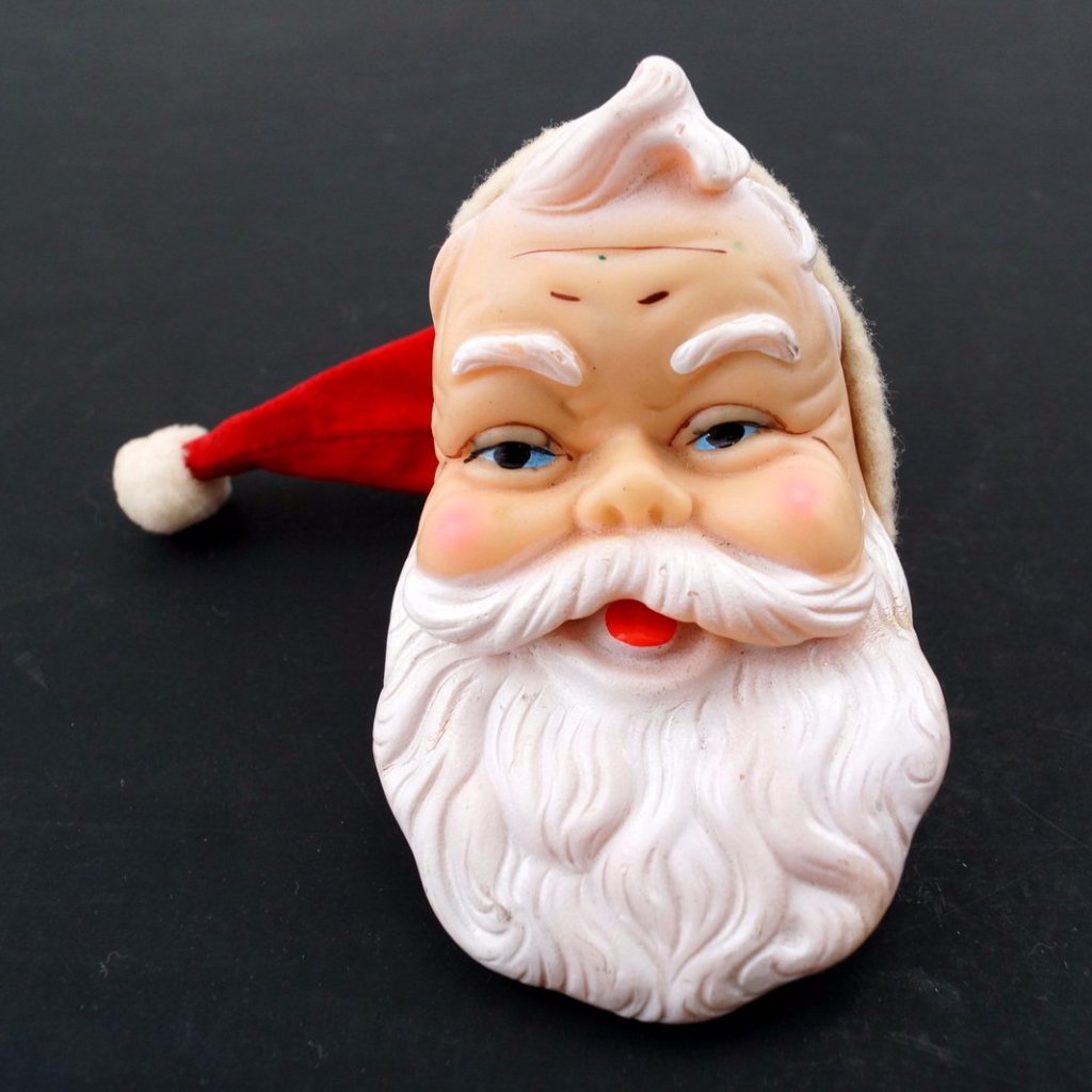 Vintage Santa Claus Head Ornament (c.1950s) N2 – ThirdShiftVintage.com
