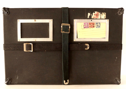 Vintage Black Shipping Box with Canvas Straps (c.1940s ...