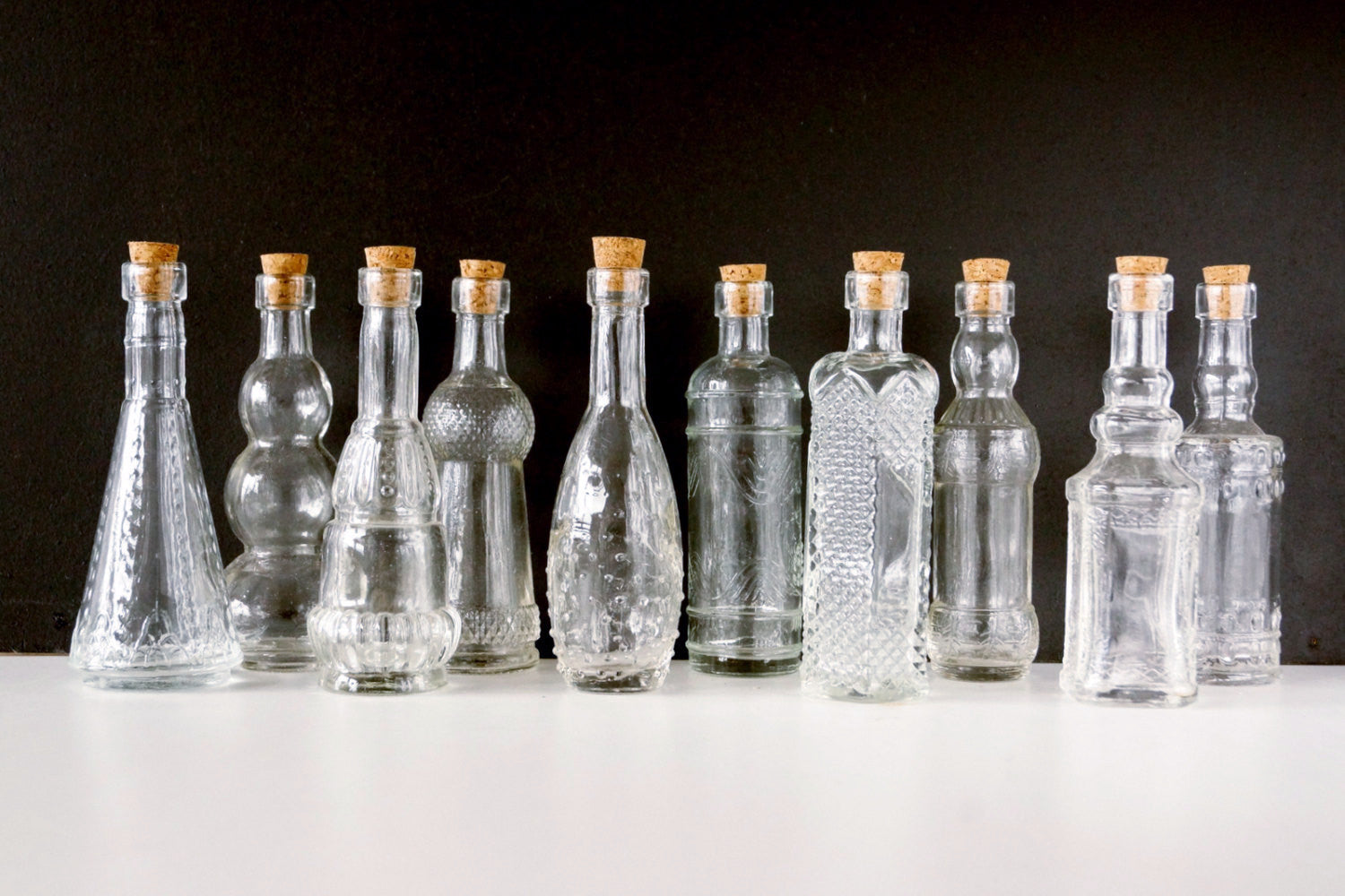 Glass Bottle Decorations In A Living Room