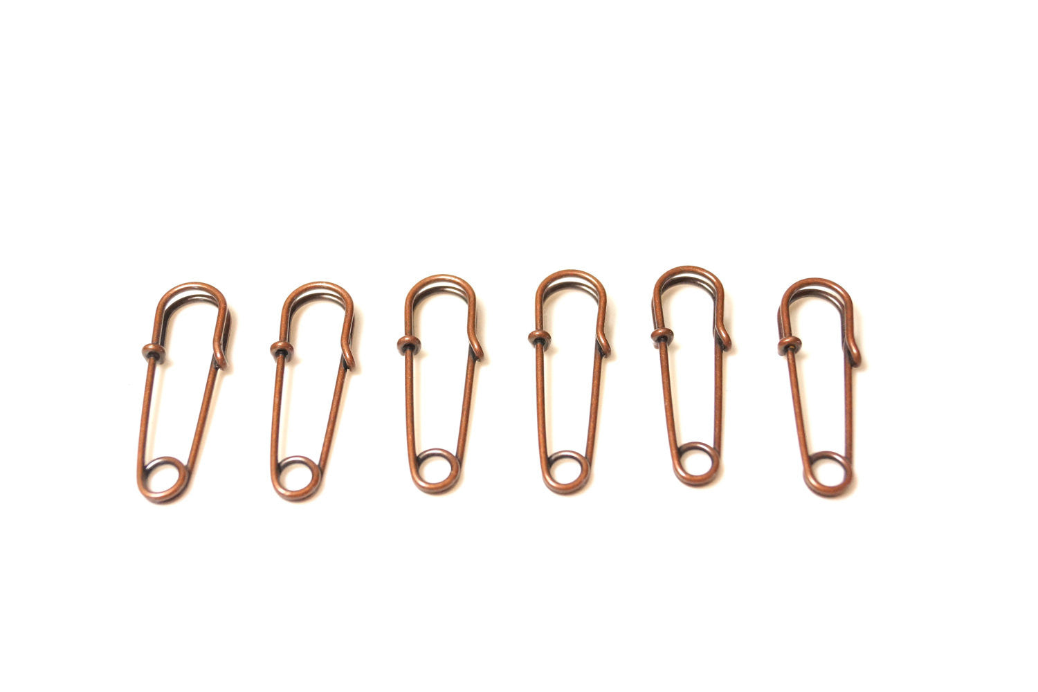 Metal Laundry Pin Style Pins in Antique Copper Finish (Set of 6 ...