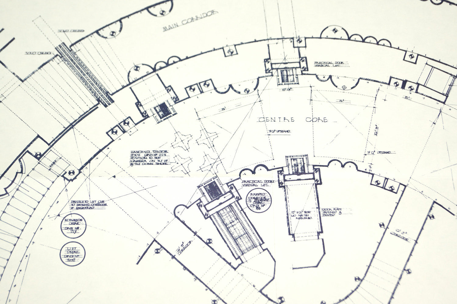 Vintage Star Wars Blueprint For Death Star Interior Inner