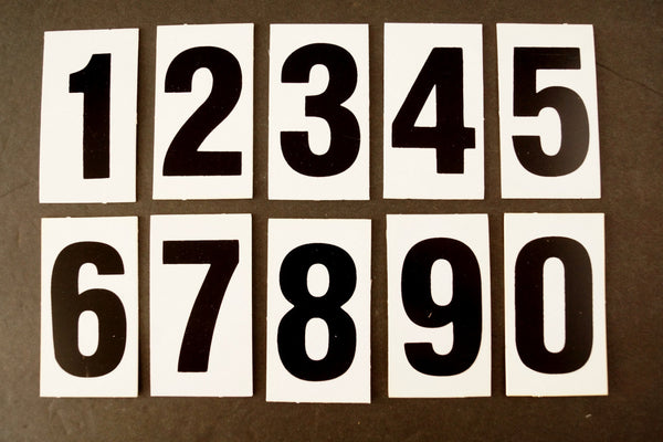 Vintage Double-Sided Gas Station Number Signs, Set of 10, 3.25 inches ...