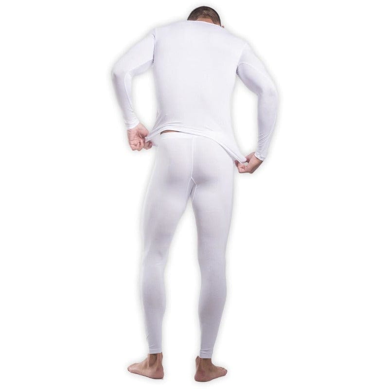 Men Silk Long Johns V-Neck Mulberry Silk Long Underwear Thermal Undewear  Sets 