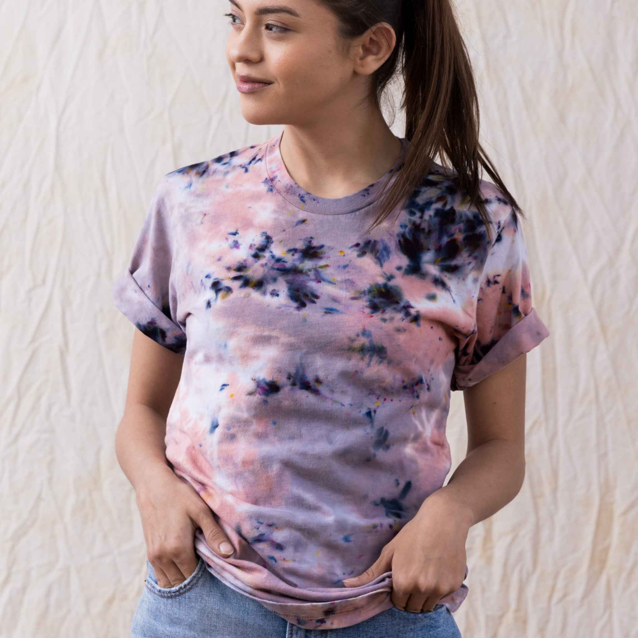 Desert Storm Tie Dye T-Shirt Unisex Cotton Tee Plus Size Mens