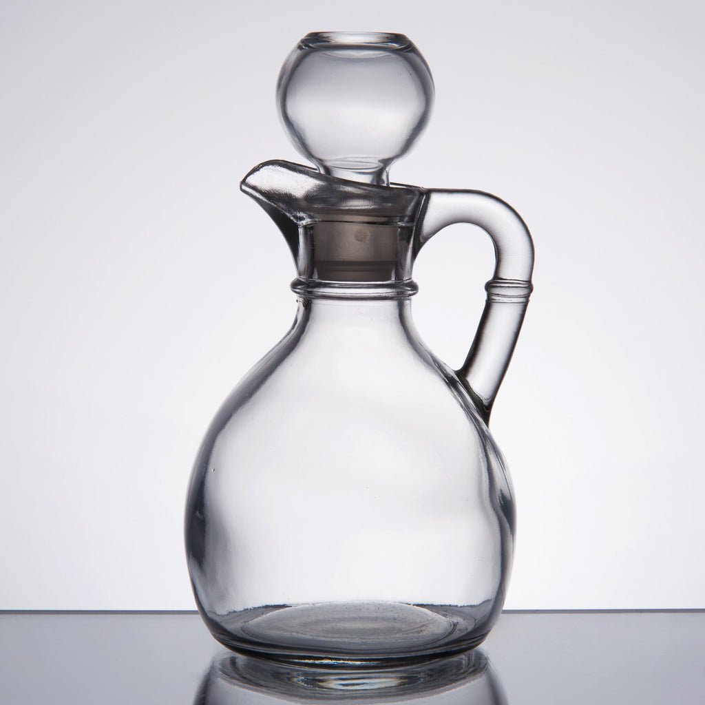 French Glass Bottle Carafe for Liqueur or Vinegar or Salad 