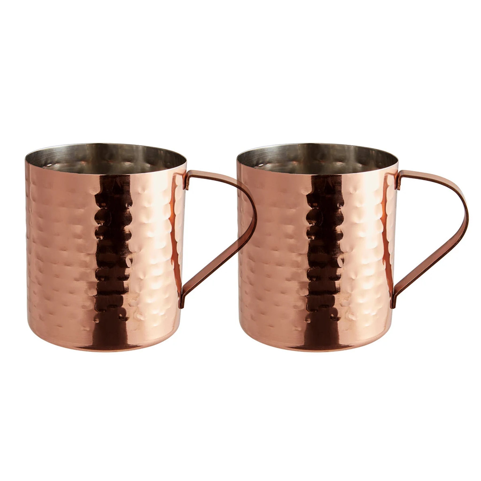 Copper Moscow Mule Mug - Straight Sided Hammered 14 oz