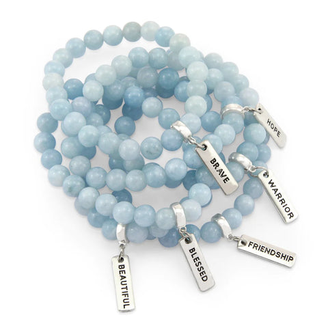 meaningful bracelets made from aquamarine gemstones