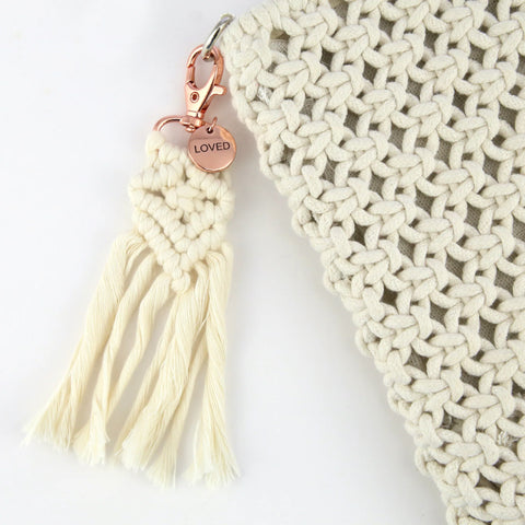 keychain macrame tassel Stocking Stuffer Ideas for Women