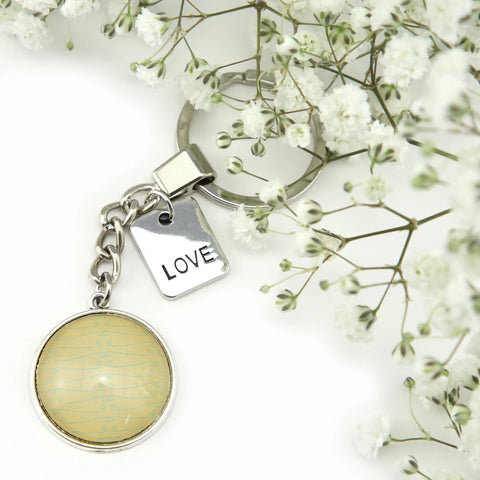 pastel caramel keyring