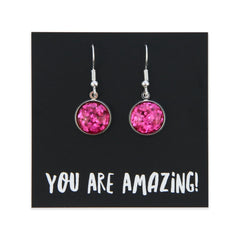 Barbie-inspired jewellery hot pink dangle earrings