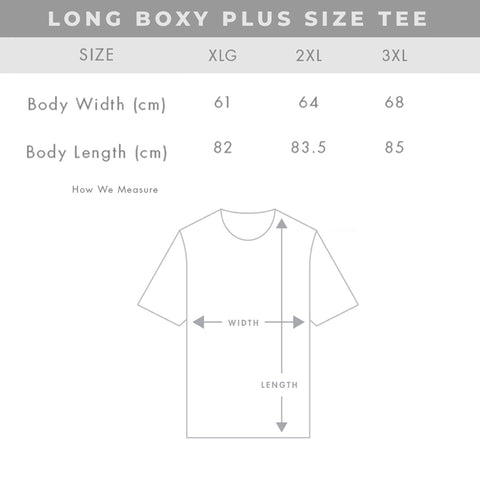 Plus size tee guide.