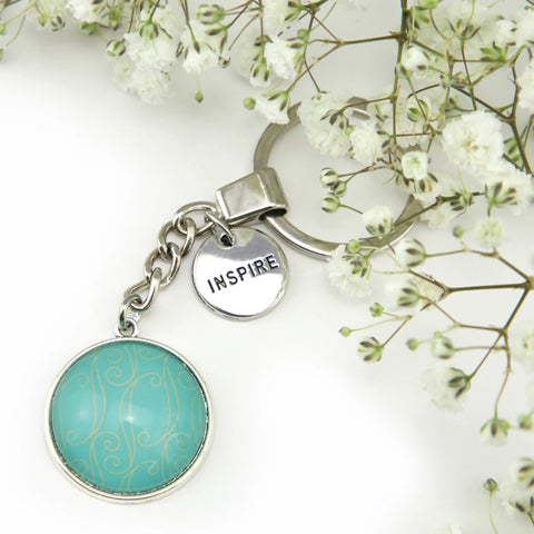 pastel green keyring