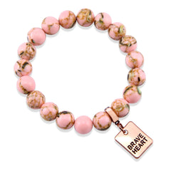 National Breast Cancer Foundation beaded necklace