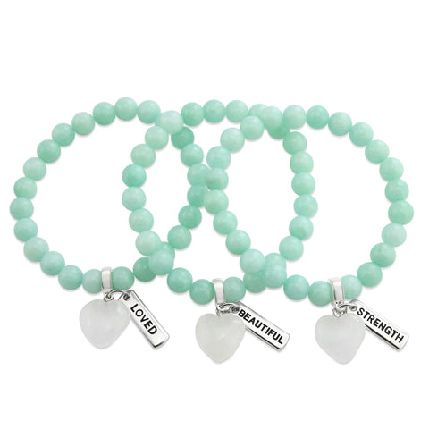 Agate stone coloured bracelets