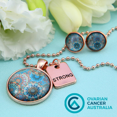 teal ribbon ovarian cancer jewellery 