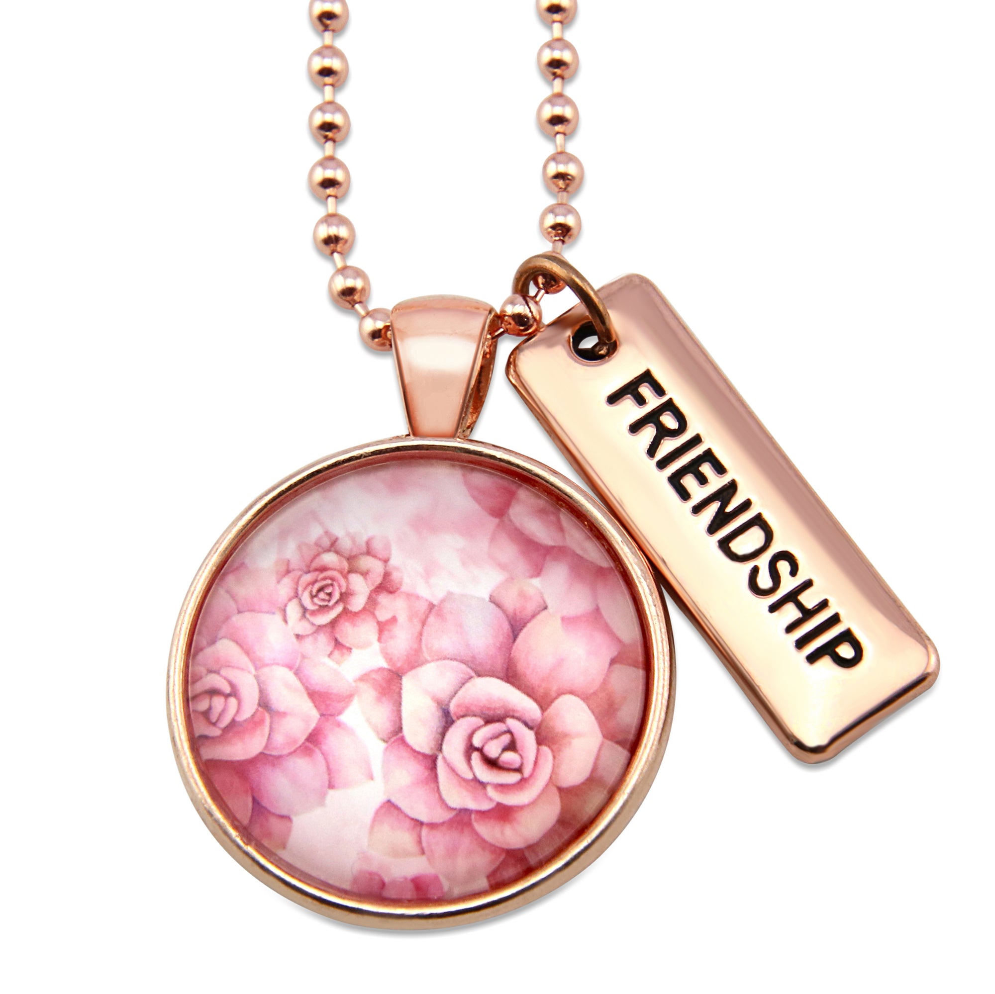 rose gold pendant charm