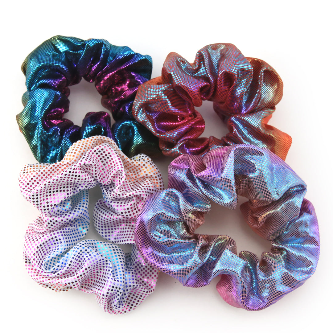Sparkly Metallic Rainbow Scrunchies 4 Pack Sparkle Pack S09 2933