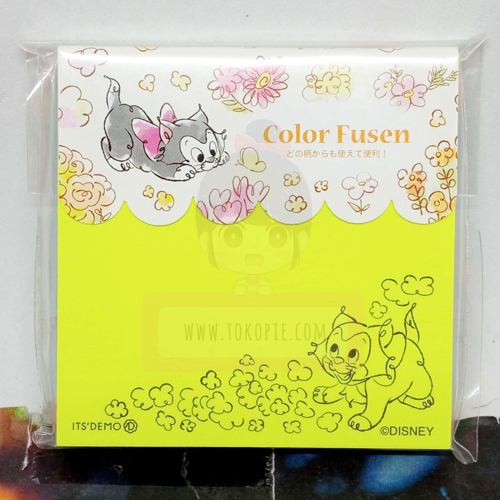 Disney Its Demo Figaro Cat Color Fusen Sticky Note Tokopie