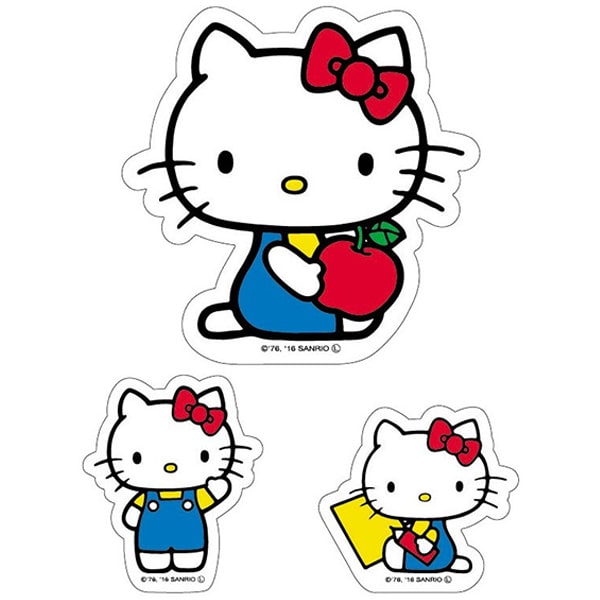 Ben depressief slim oortelefoon Hello Kitty Stickers - tokopie