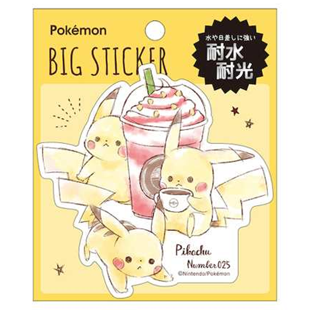 Kamio Japan Pokemon Pikachu Big Sticker Tokopie