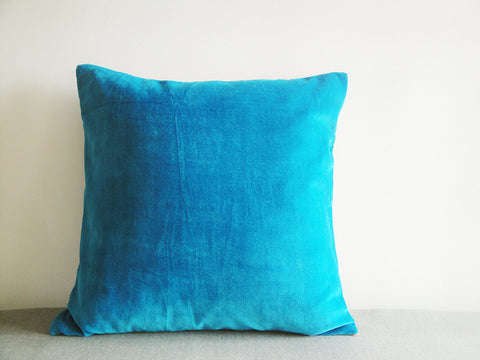 Turquoise Blue Velvet Cushion Covers 