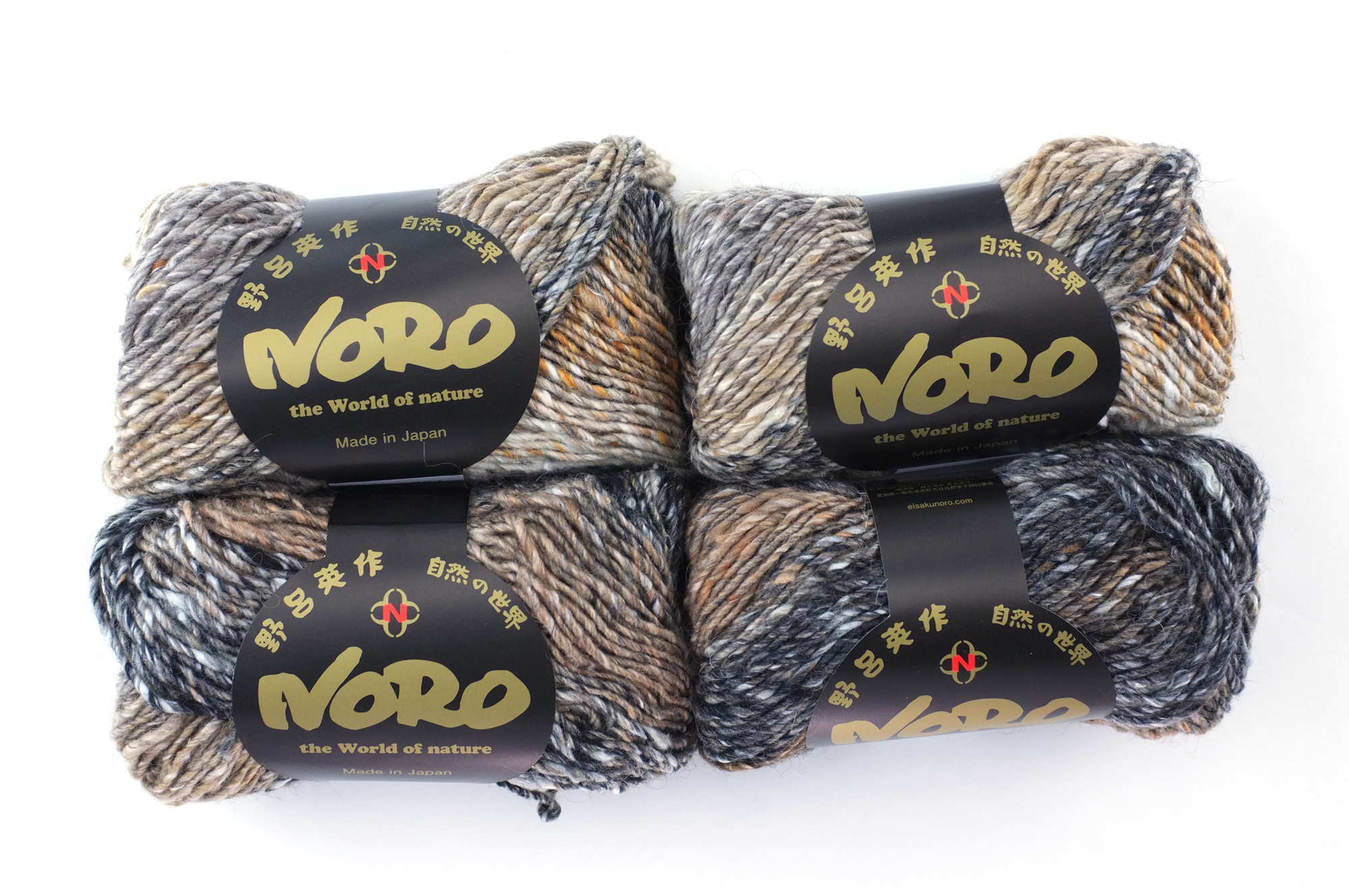 Noro Silk Garden Color 267, Silk Aran Weight Knitting Yarn, beige, golden tan, charcoal, oatmeal Textiles