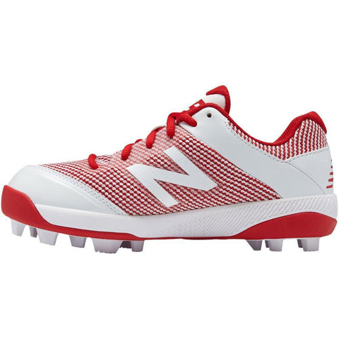 red molded baseball cleats