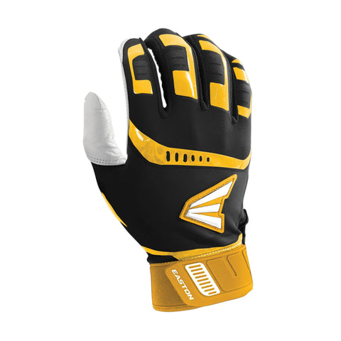 black and gold youth batting gloves