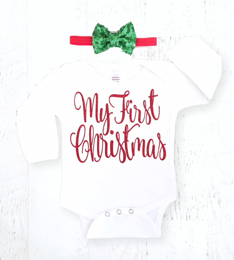 my first christmas bodysuit