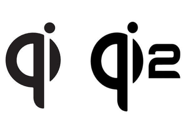 The logos of Qi and Qi2 wireless charging standards