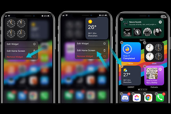 Remove widgets to stop your iphone battery draining fast