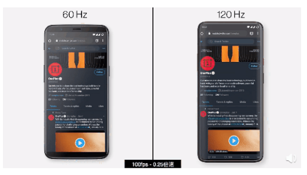 60Hz vs 120Hz display