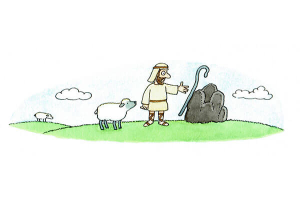 Magnas the shepherd finds rock with magnetite