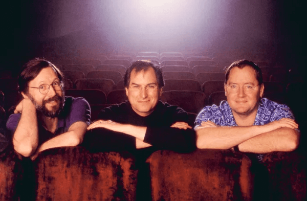 Ed Catmull, Steve Jobs and John Lasseter at Pixar