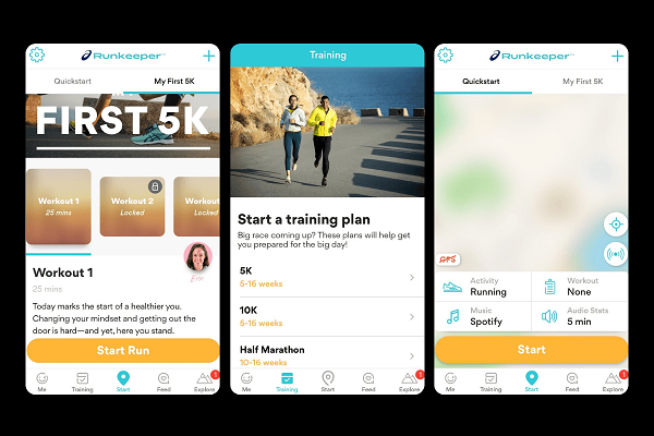 Runkeeper app for exercise tracking and running