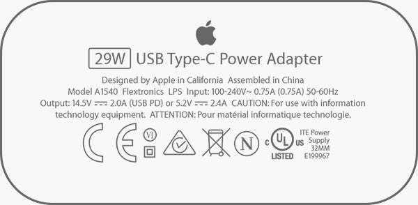 iPhone 29W adapter