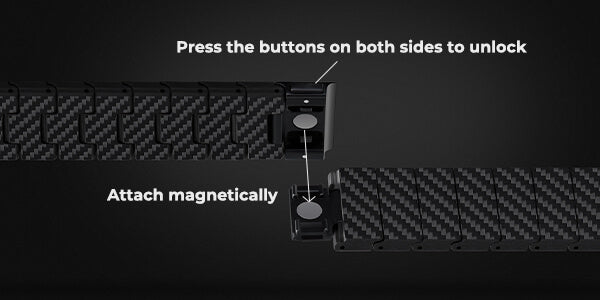 Magnetic strap, PITAKA carbon fiber watch band