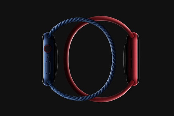 red and blue solo loops for Apple Watch Series 6